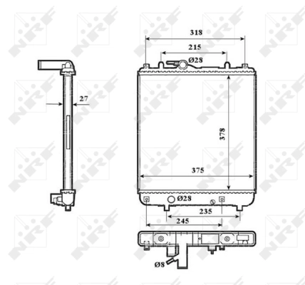 Radiator, engine cooling