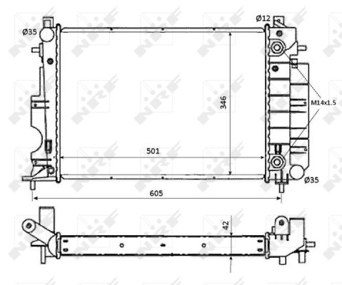 Radiator, engine cooling