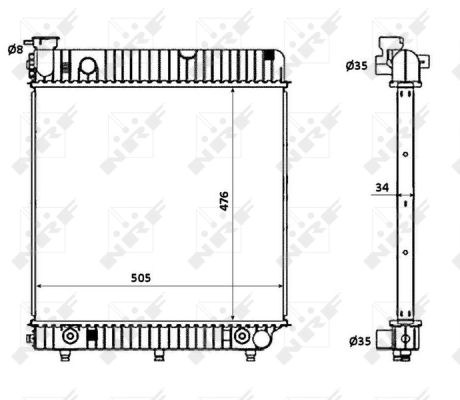 Radiator, engine cooling