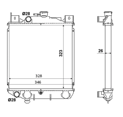 Radiator, engine cooling