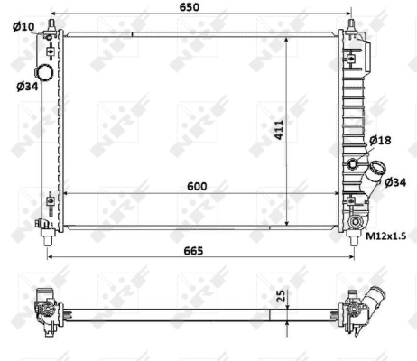 Radiator, engine cooling