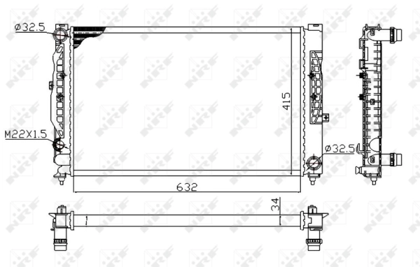 Radiator, engine cooling