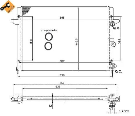 Radiator, engine cooling