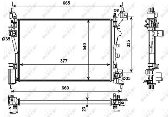 Radiator, engine cooling