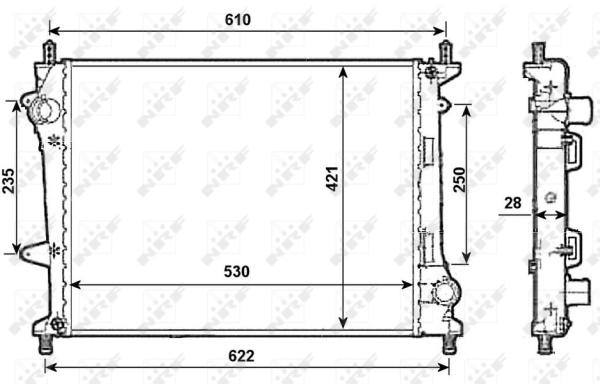 Radiator, engine cooling