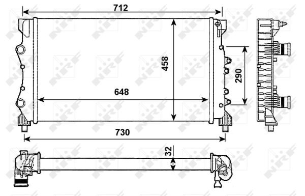 Radiator, engine cooling
