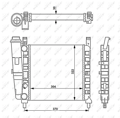 Radiator, engine cooling