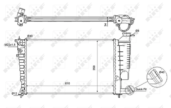 Radiator, engine cooling