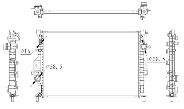 Radiator, engine cooling