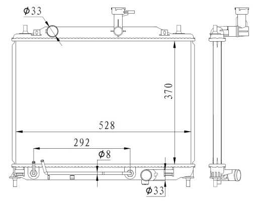 Radiator, engine cooling