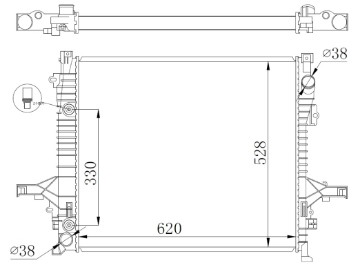 Radiator, engine cooling