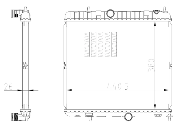 Radiator, engine cooling