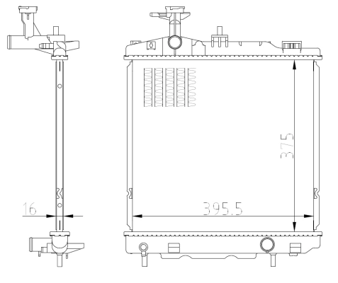 Radiator, engine cooling
