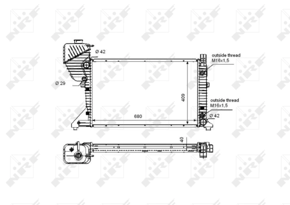 Radiator, engine cooling