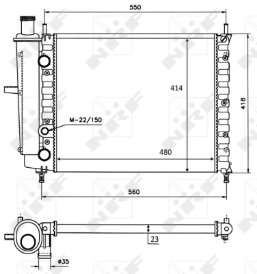 Radiator, engine cooling