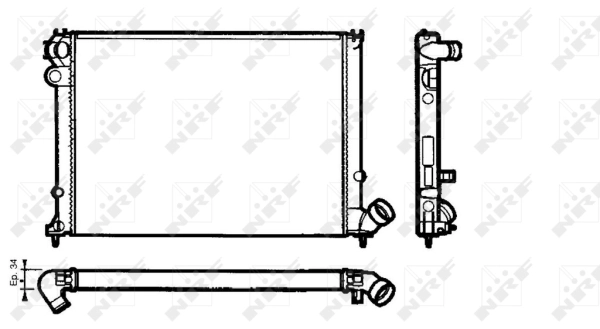 Radiator, engine cooling