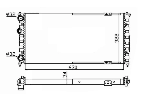 Radiator, engine cooling
