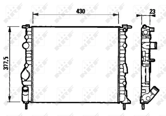 Radiator, engine cooling