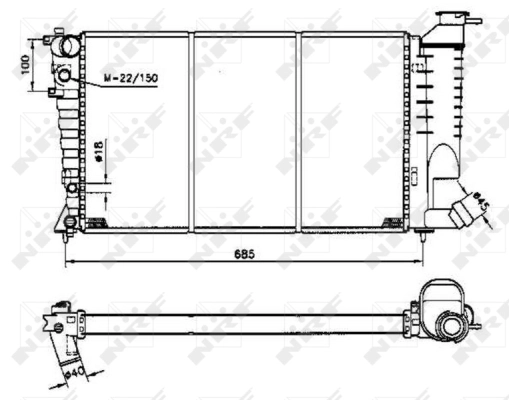Radiator, engine cooling