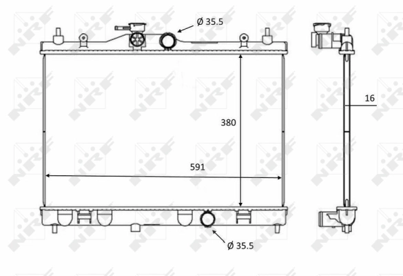 Radiator, engine cooling