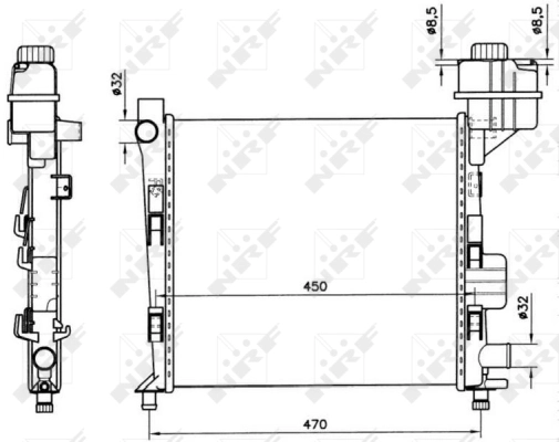 Radiator, engine cooling