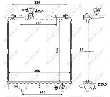 Radiator, engine cooling