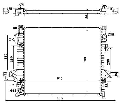 Radiator, engine cooling