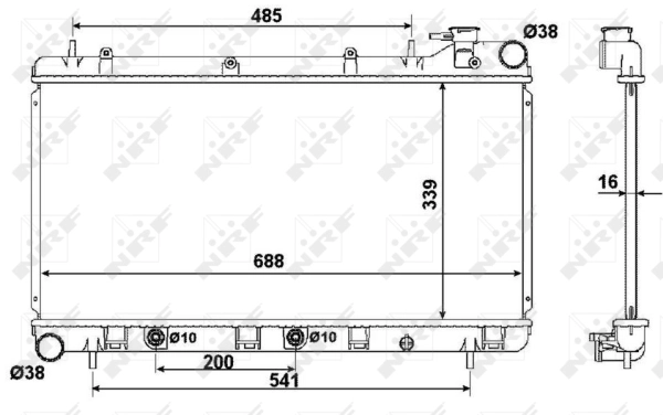 Radiator, engine cooling