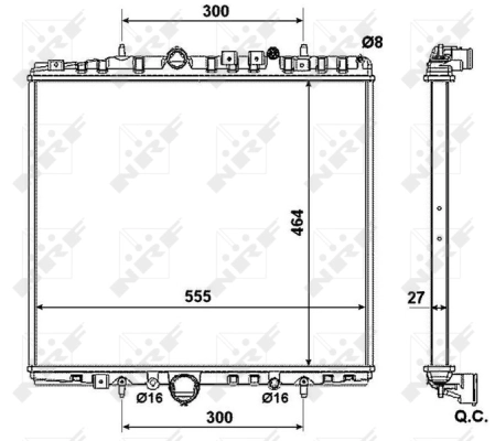 Radiator, engine cooling