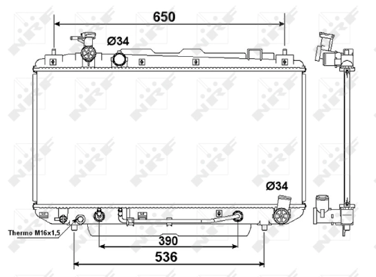 Radiator, engine cooling