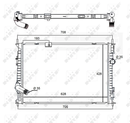 Radiator, engine cooling