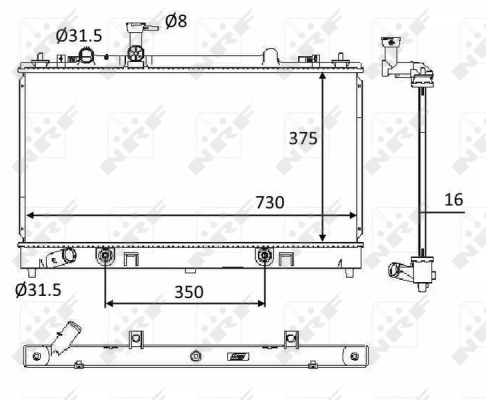 Radiator, engine cooling