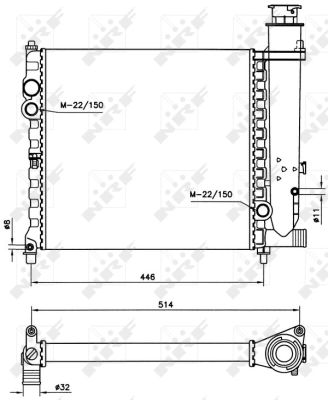 Radiator, engine cooling
