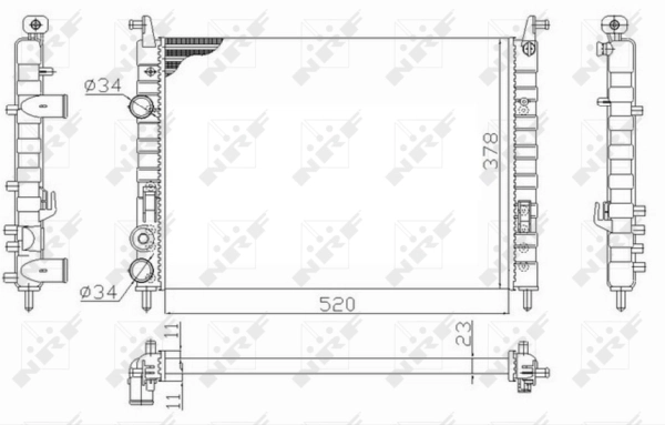Radiator, engine cooling
