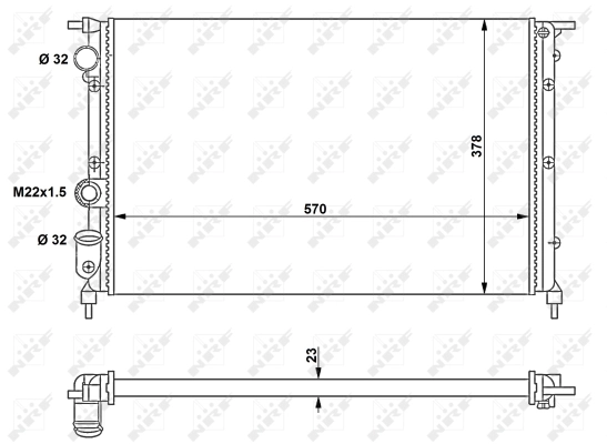 Radiator, engine cooling