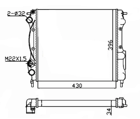 Radiator, engine cooling
