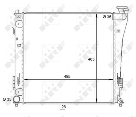 Radiator, engine cooling