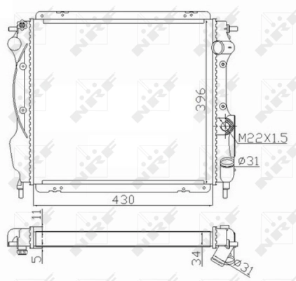 Radiator, engine cooling