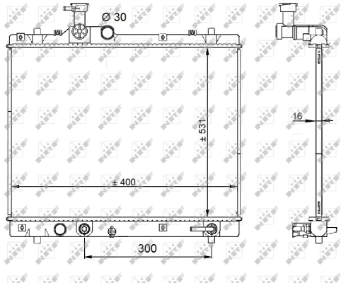 Radiator, engine cooling
