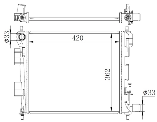 Radiator, engine cooling