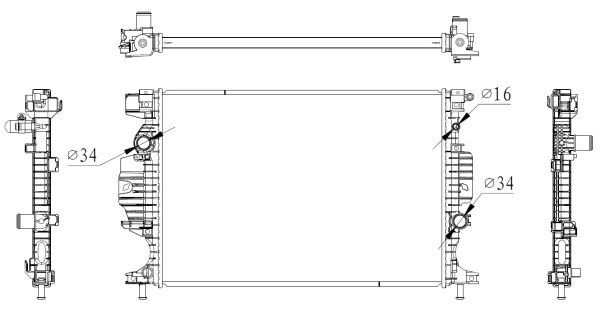 Radiator, engine cooling