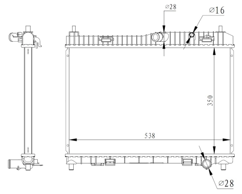 Radiator, engine cooling