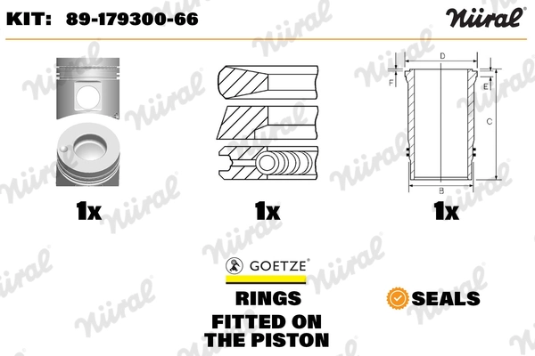Repair Kit, piston/cylinder liner