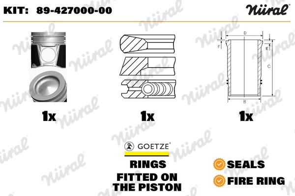 Repair Kit, piston/cylinder liner