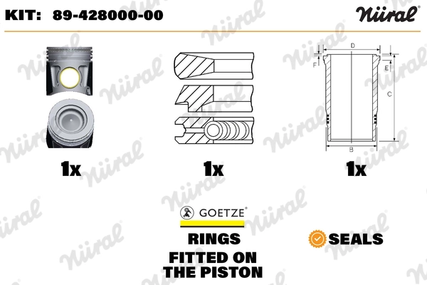 Repair Kit, piston/cylinder liner