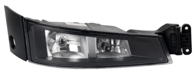 Headlight lab.(RH) + FOG lamp (Black base)