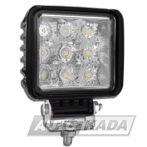 LED Working lamp 12-28V 27W 2025Lm 9LEDs 116x108x70mm Aluminium Long Range Beam
