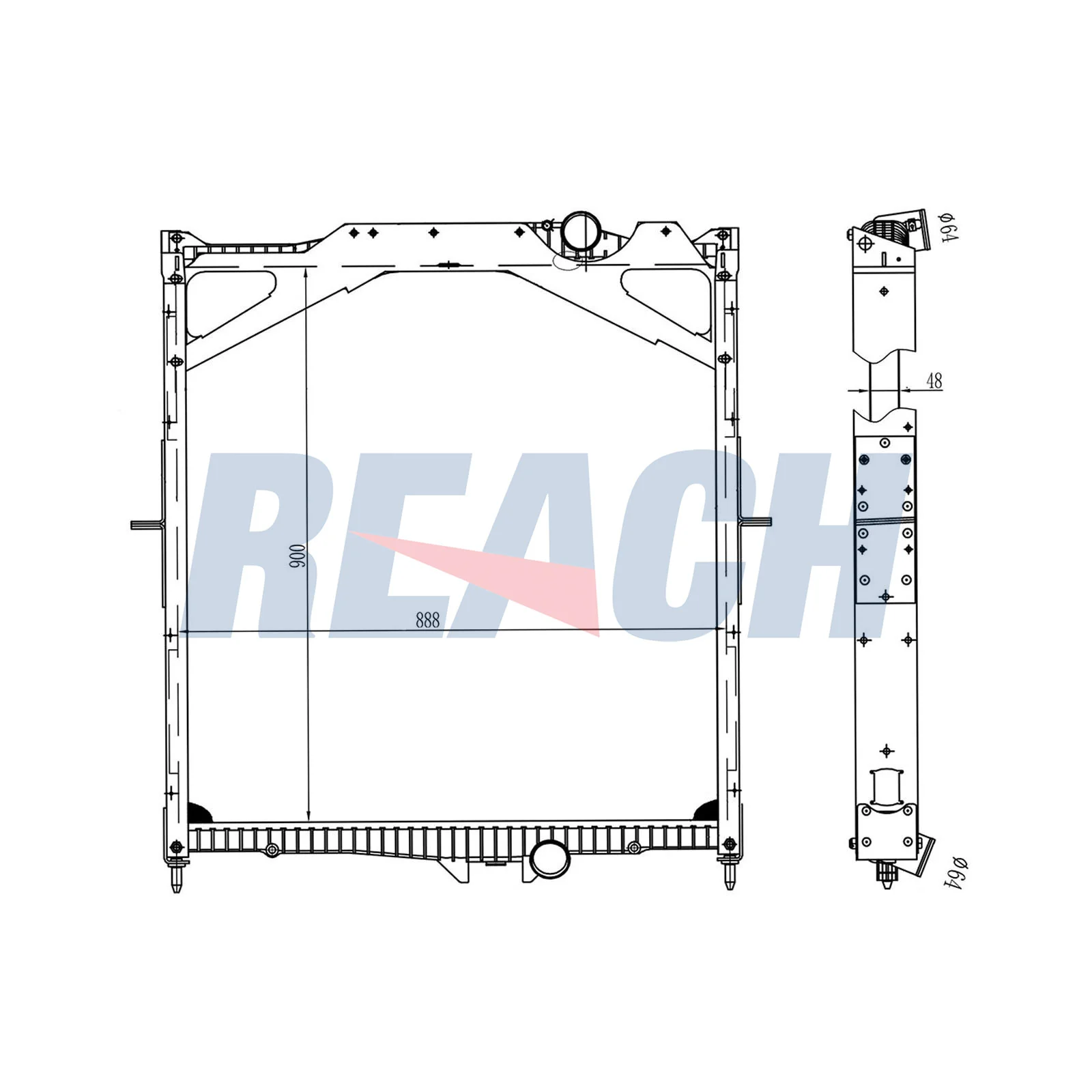 Radiator, engine cooling