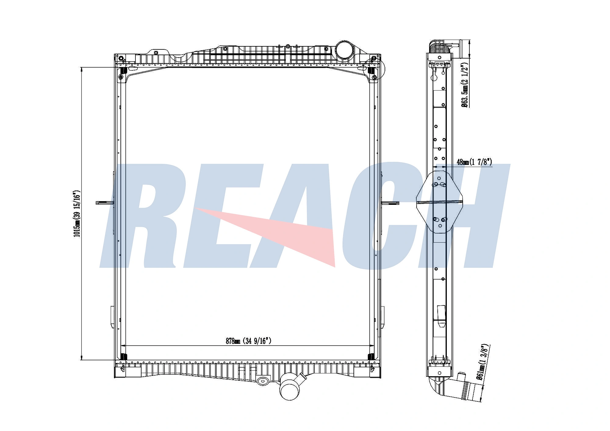 Radiator, engine cooling