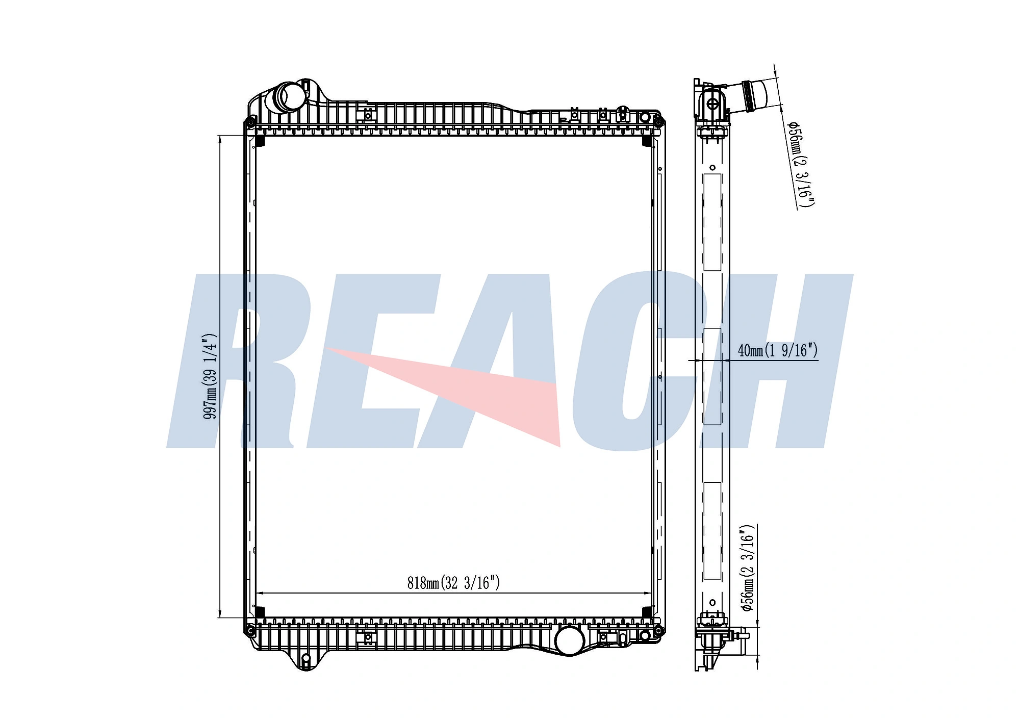 Radiator, engine cooling